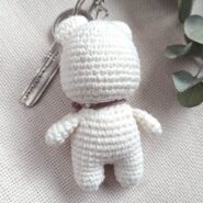 Amigurumi Organik Örgü Ayıcık Oyuncak Anahtarlık ve Çanta Aksesuarı5