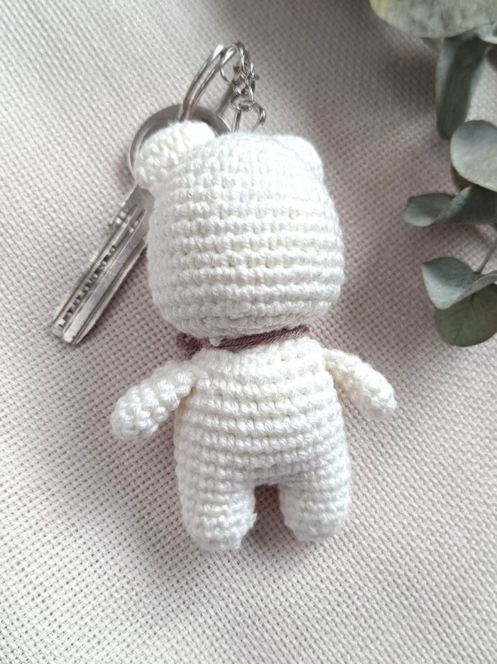 Amigurumi Organik Örgü Ayıcık Oyuncak Anahtarlık ve Çanta Aksesuarı5