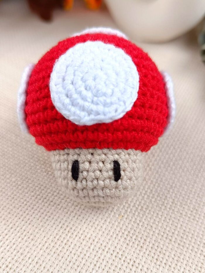 Mario Mantar Desenli Örgü Anahtarlık Amigurumi Anahtarlık ve Çanta Aksesuarı3