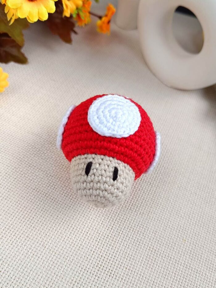 Mario Mantar Desenli Örgü Anahtarlık Amigurumi Anahtarlık ve Çanta Aksesuarı6