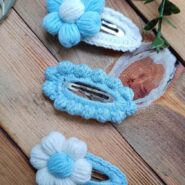 Soft Renklerde Kız Bebek Çocuk Saç Tokası Çıtçıtlı Toka 3 Lü Set Bebek Toka - Kız Çocuk Toka papatya1