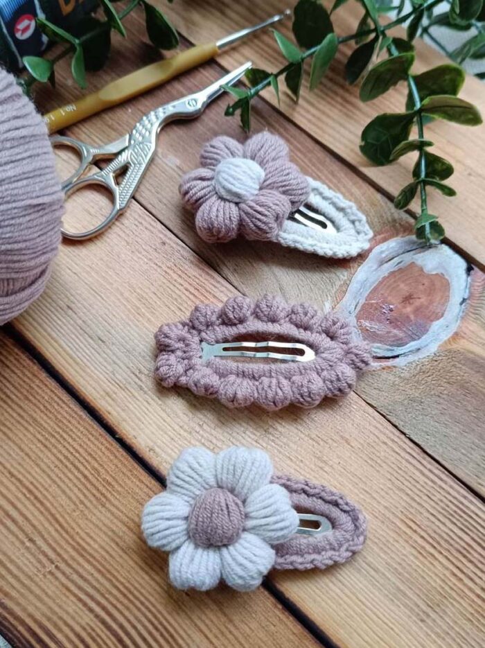 Soft Renklerde Kız Bebek Çocuk Saç Tokası Çıtçıtlı Toka 3 Lü Set Bebek Toka - Kız Çocuk Toka papatya10