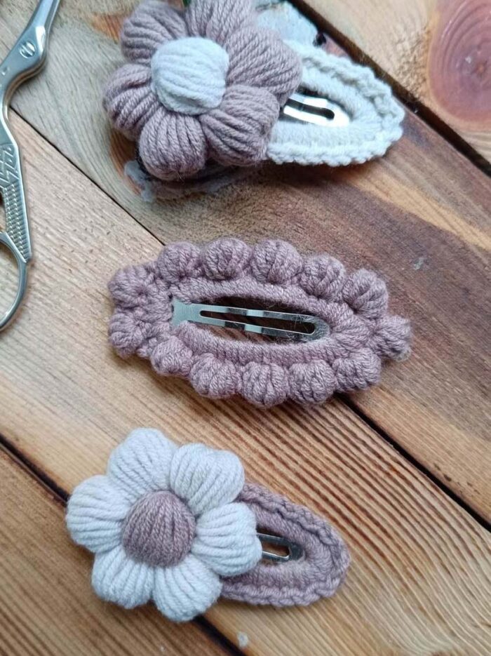 Soft Renklerde Kız Bebek Çocuk Saç Tokası Çıtçıtlı Toka 3 Lü Set Bebek Toka - Kız Çocuk Toka papatya14