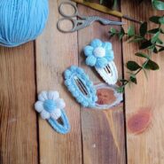 Soft Renklerde Kız Bebek Çocuk Saç Tokası Çıtçıtlı Toka 3 Lü Set Bebek Toka - Kız Çocuk Toka papatya2