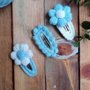 Soft Renklerde Kız Bebek Çocuk Saç Tokası Çıtçıtlı Toka 3 Lü Set Bebek Toka - Kız Çocuk Toka papatya5