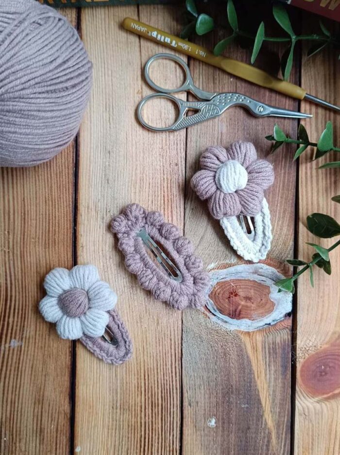 Soft Renklerde Kız Bebek Çocuk Saç Tokası Çıtçıtlı Toka 3 Lü Set Bebek Toka - Kız Çocuk Toka papatya9