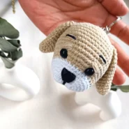 Tatlı Köpek Anahtarlık ve Çanta Aksesuarı Amigurumi Oyuncak1