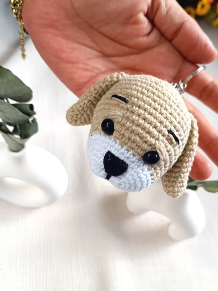 Tatlı Köpek Anahtarlık ve Çanta Aksesuarı Amigurumi Oyuncak1