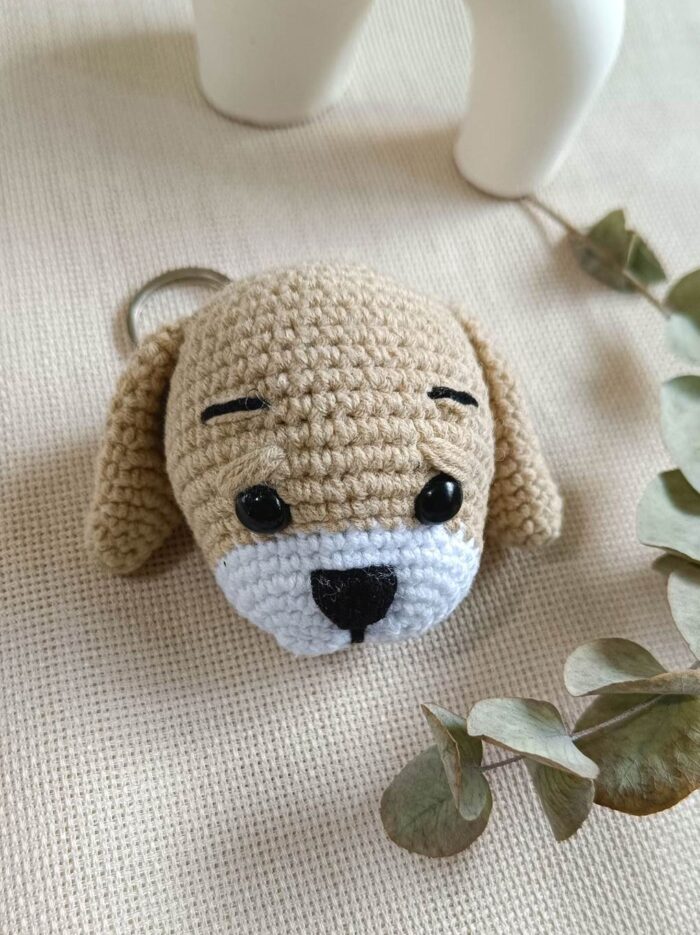 Tatlı Köpek Anahtarlık ve Çanta Aksesuarı Amigurumi Oyuncak8