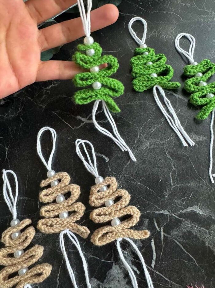 yılbaşı ağacı dekorasyoninci detaylı handmade (6 lı set) ağaç süsü yeni yıl yılbaşı ağacı1
