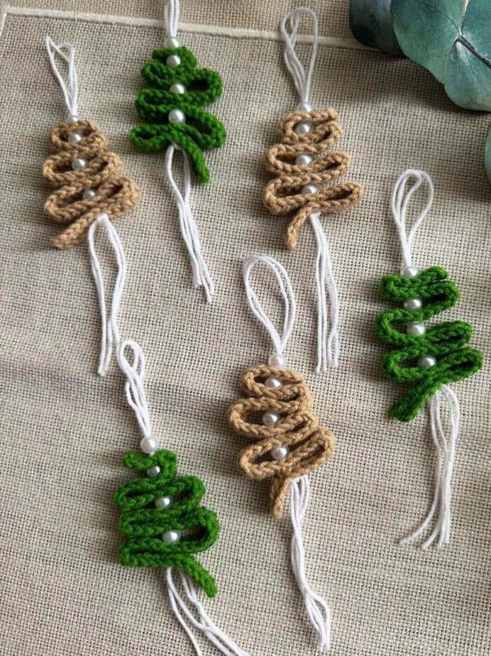 yılbaşı ağacı dekorasyoninci detaylı handmade (6 lı set) ağaç süsü yeni yıl yılbaşı ağacı2